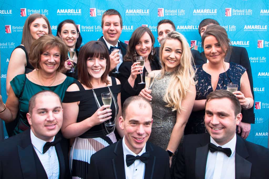 ForrestBrown celebrating winning legal & financial category at Bristol Life Awards