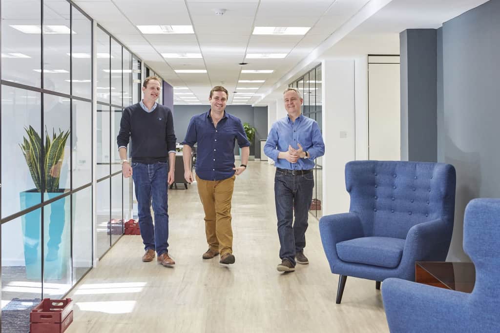 James Evans, Andy Royce, John McGhee in ForrestBrown offices