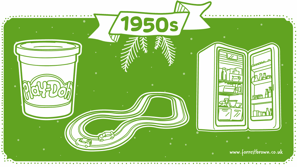 Tech gifts from 1950s playdoh, scaletrix and fridges