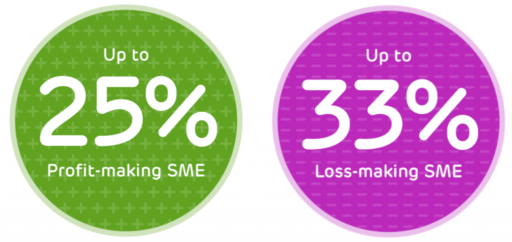 loss making and profit making SME relief rate icons